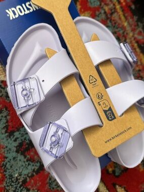Birkenstock Arizona Stealth Buckle Sandals Purple Fog (Size 37)